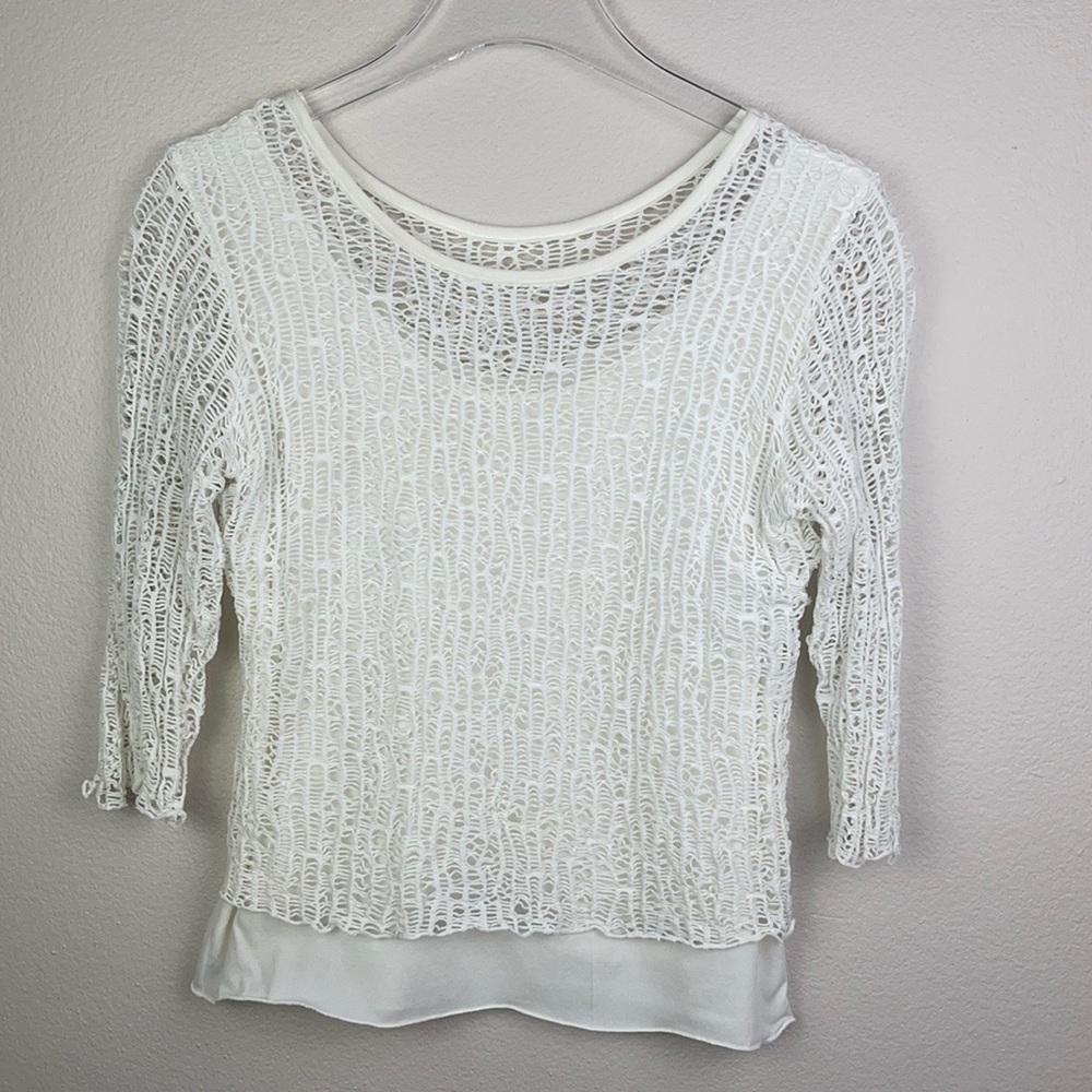 Patchington Knit Top with Attached Tank